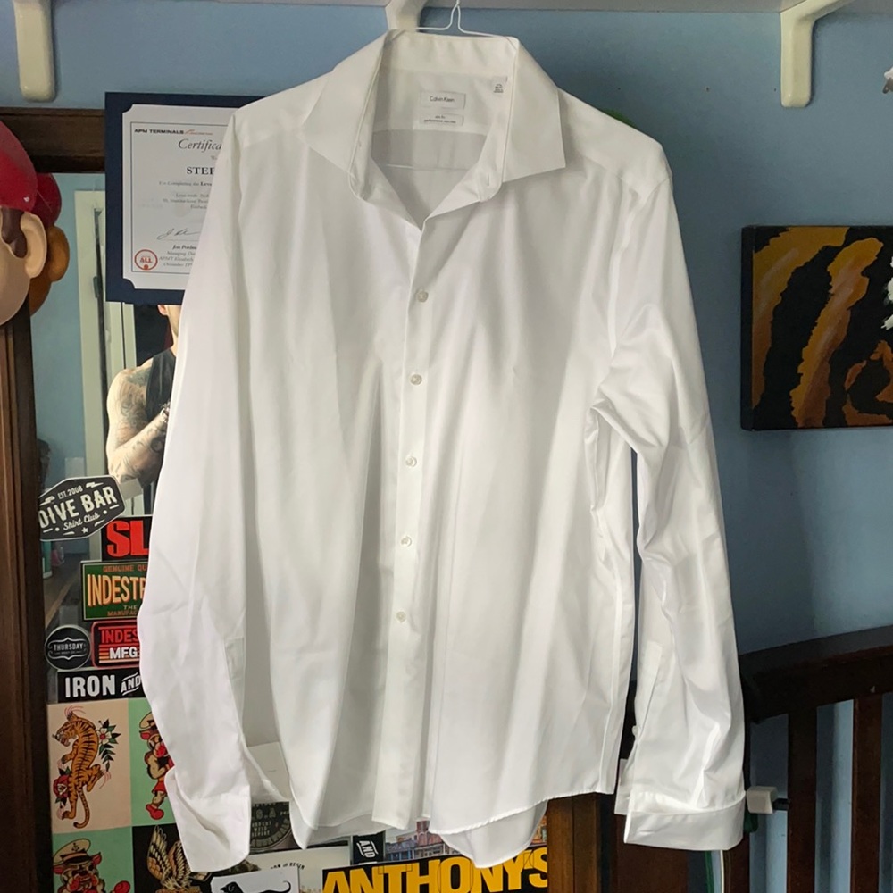 Calvin Klein Slim Fit Dress Shirt French Cuffs